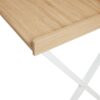 Design Laurel Writing Desk With Storage And Metal Crossed Legs - Natural / White - Image 6