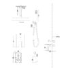 Dual Shower Head System With Ceiling Mount And Rough In Valve - Gold - Image 3
