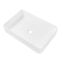 24 X 16" Ceramic Rectangular Vessel Bathroom Sink - White