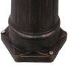 Stratford - Heavy Duty Cast Aluminum Mailbox With Post And Solar Light, Fluted Base, Decorative Modern Mailbox - Brown - Image 13