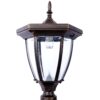 Stratford - Heavy Duty Cast Aluminum Mailbox With Post And Solar Light, Fluted Base, Decorative Modern Mailbox - Brown - Image 7