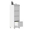 4 Drawer Metal Locking Vertical File Cabinet With Wheels Heavy Duty Lockable Storage For Home & Office - Brushed Nickel - Image 16