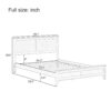 Full Size Platform Bed With Sturdy Slats Support - Espresso - Image 3