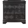 Shaker - Full 5 Pieces Bedroom Set With Crystal Inspired Tufted Headboard And LED Lighting - Gray - Image 4