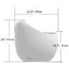 Modern Egg Shape Toilet 1.28 Gpf Single Flush Ceramic - White - Image 24