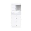 3 In 1 Dressing Table With LED Mirror & Storage Stool, Compact Makeup Vanity - White - Image 16
