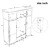 Hall Tree With Bench And 3 Hooks, Modern Entryway Storage Organizer Cabinet With 4 Doors, 1 Drawer And Adjustable Shelves For Hallway, Entryway, Living Room - White - Image 2