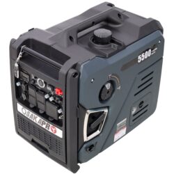 Super Quiet Inverter Generator 5.5Kw Portable Dual Fuel Electric & Remote Start Aluminium - Gray