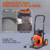 Vevor Drain Cleaning Machine 100Ft X 3 / 8" Auto Feed Sewer Snake Orange - Orange - Image 8