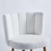 Modern Dining Chair (Set of 2) With Iron Tube Wood Color Legs, Shorthair Cushions And Comfortable Backrest, Suitable For Dining Room, Living Room, Cafe, Simple Structure - White - Image 13