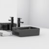 Modern Ceramic Rectangular Vessel Bathroom Sink, Stylish And Easy To Maintain - Black - Image 4