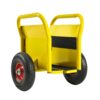 Heavy Duty Panel Dolly, Slab Dolly With 2 Nice Handles, 10" Solid Rubber Tires, Super Weight Capacity 1000 Lbs, All Terrain Movement For Heavy Drywall Sheet & Door Material - Yellow - Image 9