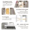 4 Tier All Steel Rotating Bookshelf With 360° Wheels, Large Size Sturdy & Spacious Book Rack, New Style Bookshelf - White - Image 10