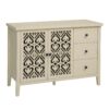 Hollowed Out Cabinet With 2 Door 3 Drawers, American Furniture, Suitable For Bedroom, Living Room, Study - Natural - Image 9