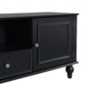 Modern TV Stand For TVs Up To 80", Entertainment Center With Open Compartment, TV Storage Cabinet With 2 Drawers, 2 Cabinets And 5 Solid Legs For Living Room - Black - Image 6