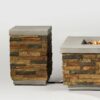 Outdoor Propane Tank Holder Fire Pit Cover Side Table Lightweight Concrete - Sandstone - Image 8