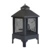 Heavy Duty Garden Metal Outdoor Heating Furnace Fire Pit With Rotating Tray - Black - Image 15