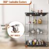 Modern Display Cabinet With LED Lights, Tempered Glass 2 Door Storage Case With 3 Shelves For Living Room Or Bedroom - Transparent - Image 12