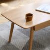 Low Table, Coffee Table With Storage Shelf - Natural - Image 6