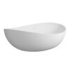 63" x 37.4" x 23.6" Freestanding Solid Surface Soaking Bathtub For Bathroom - Matte White - Image 5