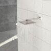 Square Rainfall Shower Head Stainless Steel, Full Body Coverage, Modern Wall / Ceiling Mount - Brushed Nickel - Image 2