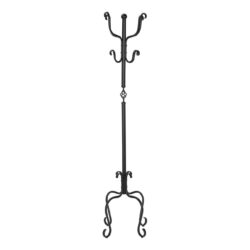 Coat Rack, Hall Tree, Free Standing, 8 Hooks, Entryway, Transitional - Black