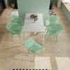 2 Piece Durable Single Chair With Mesh Hollow Out Design - Light Green - Image 2