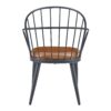 5 Piece Industrial Style Indoor Upholstered Dining Set With Metal Legs - Brown - Image 10
