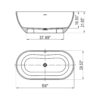 Small Size Stone Resin Solid Surface Oval Shape Freestanding Bathtub For The Bathroom - Matte White - Image 13