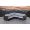 Luxurious Wicker Patio Sectional With Weather Resistant Sunbrella Cushions - Black - Image 2