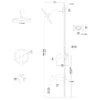 10" Round Rain Shower Head System With Waterfall Tub Spout, Wall Mounted, Stainless Steel - Brushed Nickel - Image 3