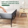 Twin Folding Bed With Memory Foam Mattress Portable Rollaway Bed Sturdy Metal Frame - Brushed Nickel - Image 6