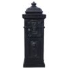 Mailboxs Residential Large Capacity Letter Box Aluminum Outdoor Rainproof Postbox Statue - Black - Image 2