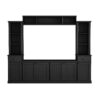Minimalist - Entertainment Wall Unit Set With Bridge For TVs Up To 75", Ample Storage Space TV Stand With Adjustable Shelves - Black - Image 15