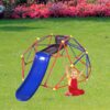Innovative Dome Climber With Slide And Climbing Stones - Blue / Red - Image 6