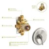 10" Round Rain Shower Head System With Waterfall Tub Spout, Wall Mounted, Stainless Steel - Brushed Nickel - Image 9