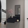 Lowell - Floating Hallway Cabinet, Space Saving Design - Black - Image 8