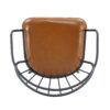 5 Piece Industrial Style Indoor Upholstered Dining Set With Metal Legs - Brown - Image 16