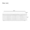 Chic Corduroy Upholstered Storage Ottoman With Vertical Stripe Design - Light Gray - Image 3