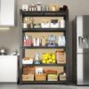 Heavy Duty 5 Tier Adjustable Metal Mesh Storage Rack With 2000 Lbs Capacity - Brushed Nickel - Image 2