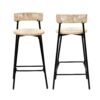 Boho Style Handwoven Paper Rope Counter Stools (Set of 2) - Creamy White - Image 14