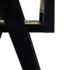 Modern Minimalist Bar Stool With Cane Seat - Black / Natural - Image 12