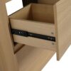 Modern Bathroom Vanity With Single Sink And Double Drawer, Freestanding Engineered Wood Cabinet - Oak - Image 25