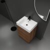 Modern Freestanding Bathroom Vanity With Single Undermount Sink And Double Drawers - Brown - Image 6