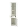 Retro Style 75'' Tall Display Shelf With Cabinet For Hallways Living Room Kitchen - White - Image 21