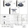 All-Weather And Durable 52" Round Cast Aluminum Round Dining Table With Umbrella Hole - Gray - Image 5