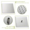 12" Wall Mounted Square Shower System With Waterfall Tub Spout And Rough In Valve - Brushed Nickel - Image 6