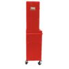 6 Drawer Lockable Tool Cabinet On Wheels Steel Rolling Tool Chest With Detachable Toolbox, 2 In 1 Garage Workshop Storage Organizer With 4 Universal Casters - Red - Image 14