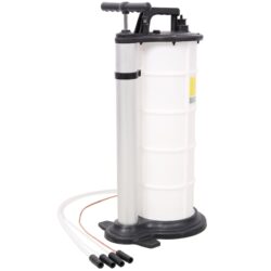 Manual Oil Extractor Pump 9L Capacity For Automotive Fluids - White / Black