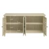 Hollowed Out Cabinet With 4 Doors, American Furniture, Suitable For Bedroom, Living Room, Study - Natural - Image 5